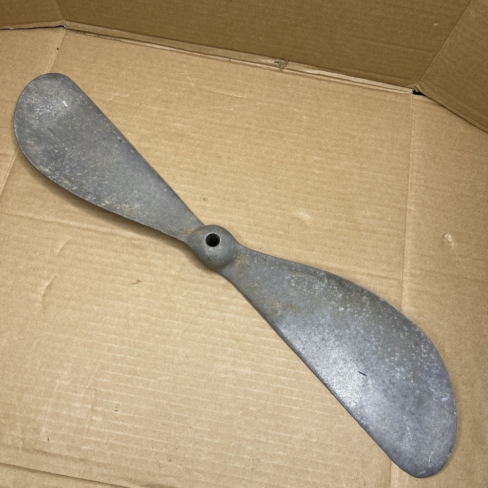 Vintage 22" Cast Aluminum 2 Blade Fan Propeller 1/2" Bore Set Screw Industrial